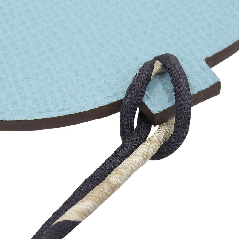 Hermes Petite Ash Teapot Leather Bag Charm Light Blue Black Bicolor — view 7