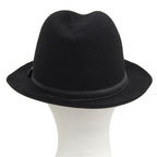 Gucci Rabbit 100% Leather Use Felt Hat Black Silver Hardware — view 3