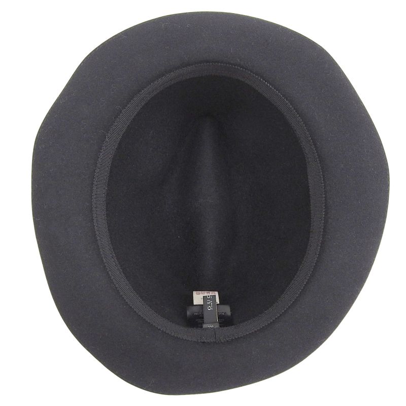 Gucci Rabbit 100% Leather Use Felt Hat Black Silver Hardware — view 4