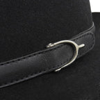 Gucci Rabbit 100% Leather Use Felt Hat Black Silver Hardware — view 5