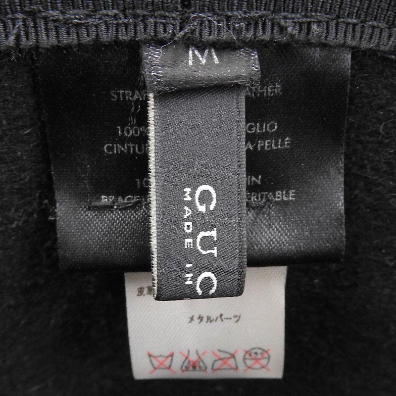 Gucci Rabbit 100% Leather Use Felt Hat Black Silver Hardware — view 8