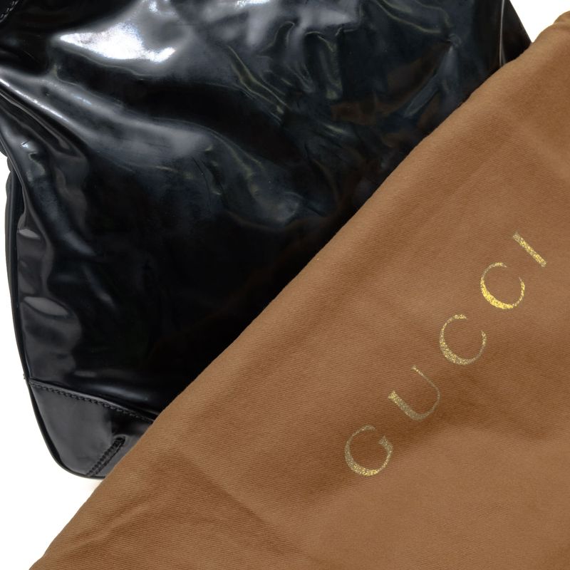 Gucci Bag Shoulder Women Enamel Patent Leather Black — view 5