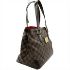 Louis Vuitton Hampstead PM Handbag Damier Ebene Brown Gold Hardware — view 3