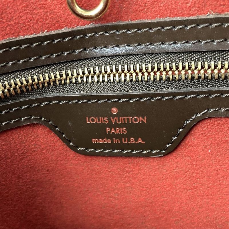 Louis Vuitton Hampstead PM Handbag Damier Ebene Brown Gold Hardware — view 9
