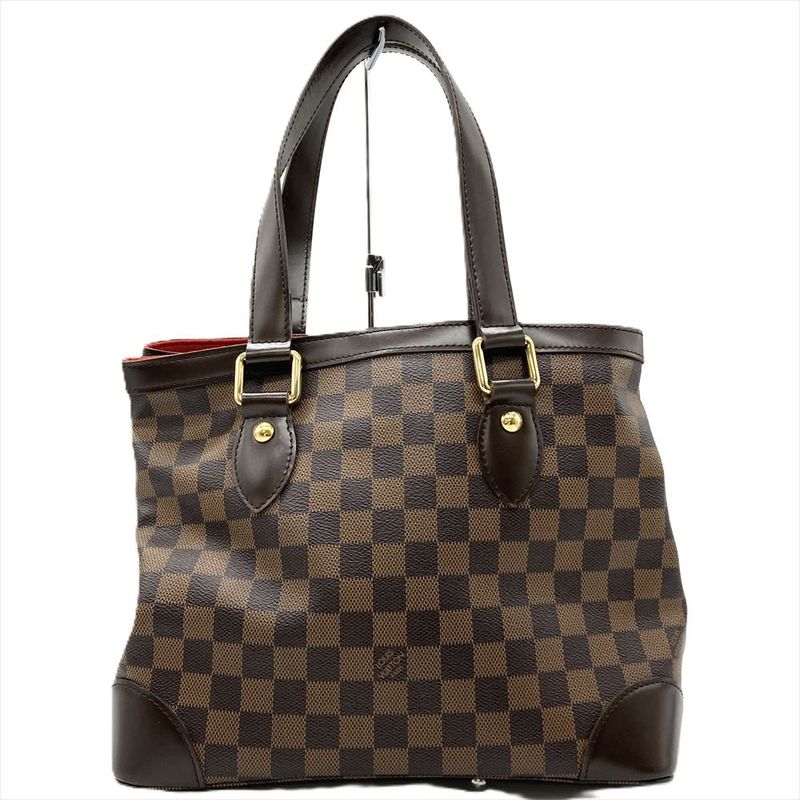 Louis Vuitton Hampstead PM Handbag Damier Ebene Brown Gold Hardware — view 2