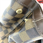 Louis Vuitton Hampstead PM Handbag Damier Ebene Brown Gold Hardware — view 8