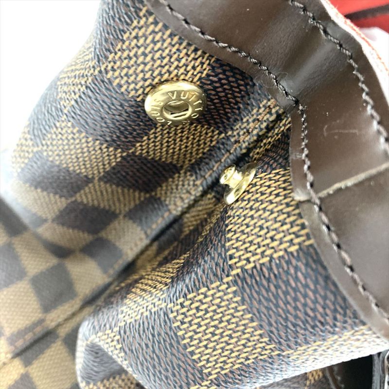 Louis Vuitton Hampstead PM Handbag Damier Ebene Brown Gold Hardware — view 8