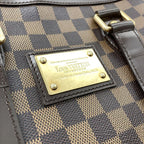 Louis Vuitton Hampstead PM Handbag Damier Ebene Brown Gold Hardware — view 7