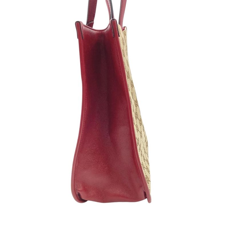 Gucci Horsebit Tote Bag GG Canvas Leather Beige — view 4