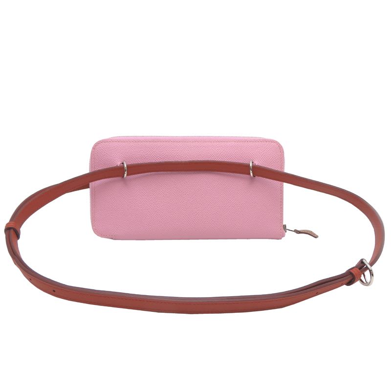 Hermes Shoulder Nouveau To Go Zip B Stamp Swift Mauve Bag — view 3