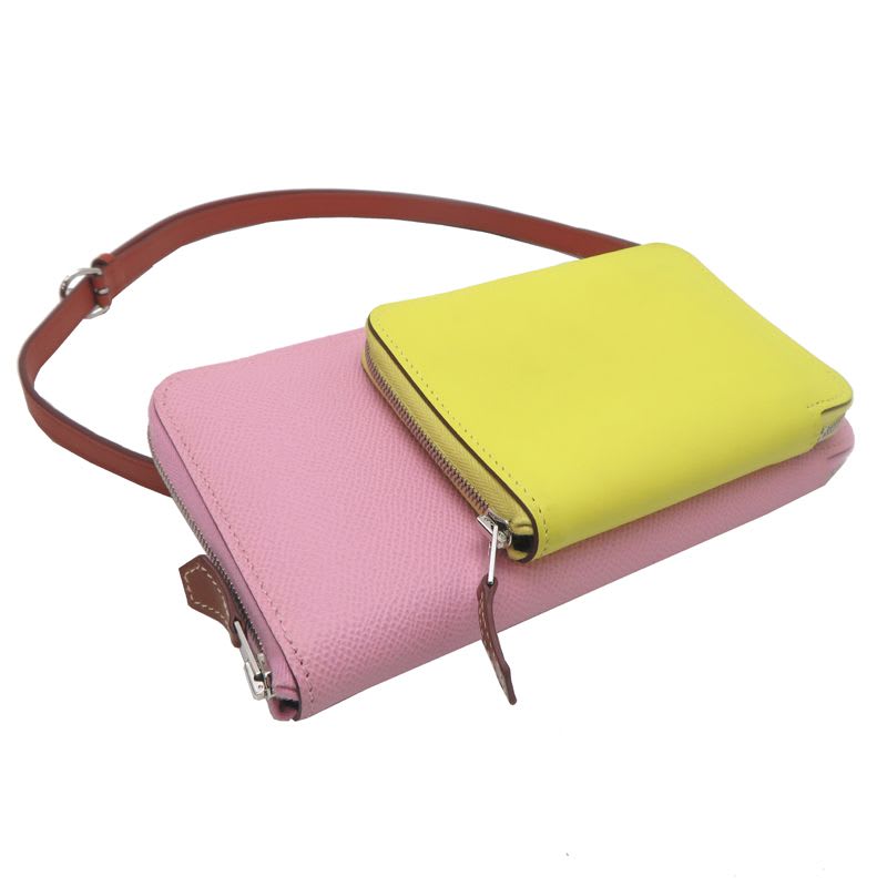 Hermes Shoulder Nouveau To Go Zip B Stamp Swift Mauve Bag — view 4