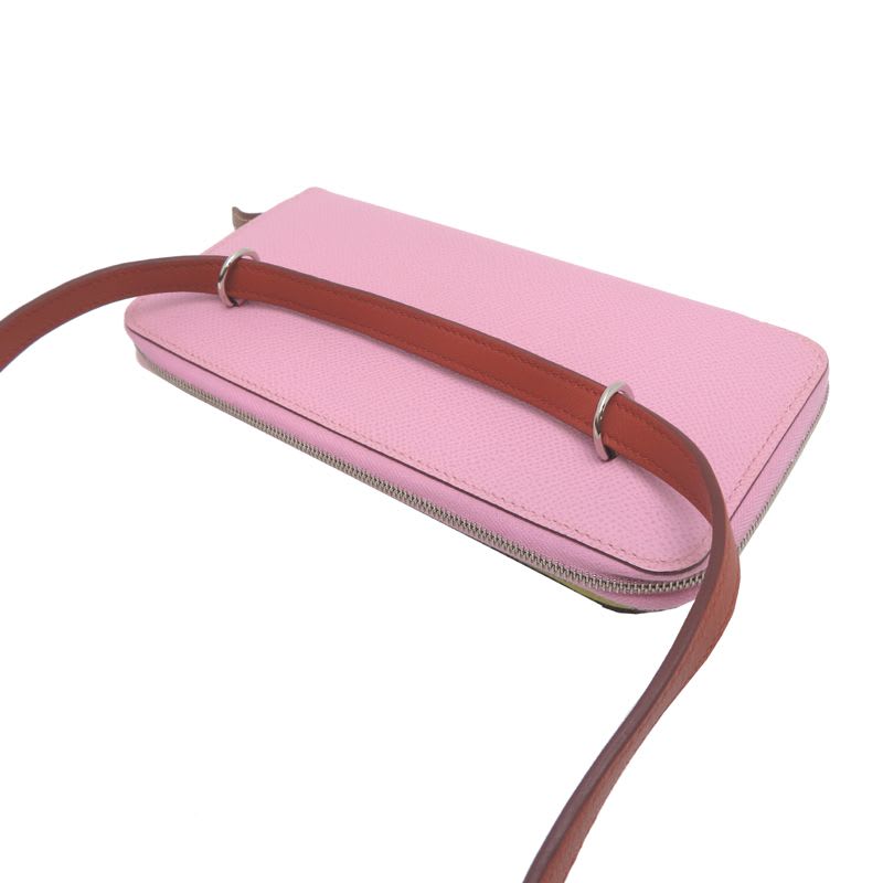 Hermes Shoulder Nouveau To Go Zip B Stamp Swift Mauve Bag — view 5
