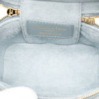 Dior Cannage Lady Micro Vanity Bag Shoulder 2way Light Blue Leather — view 4