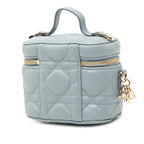 Dior Cannage Lady Micro Vanity Bag Shoulder 2way Light Blue Leather — view 2