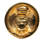 Chanel Logo Earrings Round Gold Plated — view 4