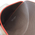 Bottega Veneta Triangle Pouch Coin Case Leather Red — view 6