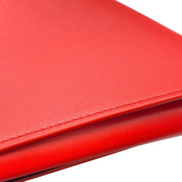 Bottega Veneta Triangle Pouch Coin Case Leather Red — view 5