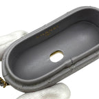 Chanel Airpods Case Quilted Chain Charm Lambskin Coco Mark Grey — view 7