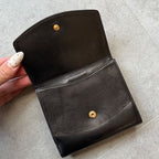 Chanel Coco W Hook Bifold Wallet Lamb Leather Black Compact — view 8