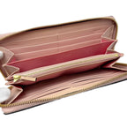 Gucci Wallet Pink GG Supreme Candy Cane Stripe Zip Around — view 8