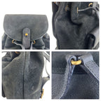 Gucci Vintage Bamboo Black Gold Hardware Suede 003 2852 0030 0 Backpack Daypack — view 5