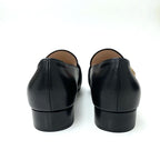 Gucci Loafer Leather Shoes Black Gold Double G GG Marmont — view 5