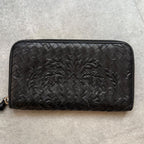 Bottega Veneta Intrecciato Round Zipper Long Wallet Embossed Leather — view 5