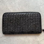 Bottega Veneta Intrecciato Round Zipper Long Wallet Embossed Leather — view 6