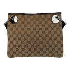 Gucci Beige Brown GG Canvas Leather Shoulder Bag Pochette — view 2