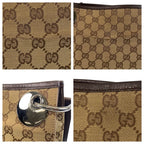 Gucci Beige Brown GG Canvas Leather Shoulder Bag Pochette — view 5