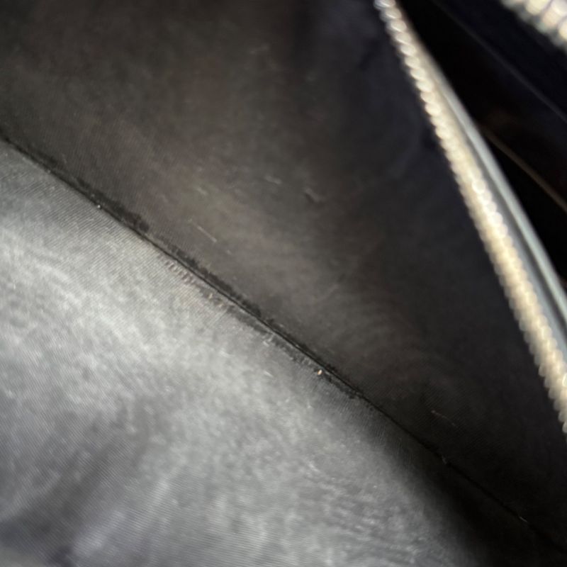 Bottega Veneta Round Zipper Long Wallet Black Intrecciato Stitching Leather — view 9