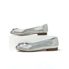 Louis Vuitton Flat Shoes Leather Silver Logo Ballet — view 3