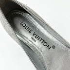 Louis Vuitton Flat Shoes Leather Silver Logo Ballet — view 7