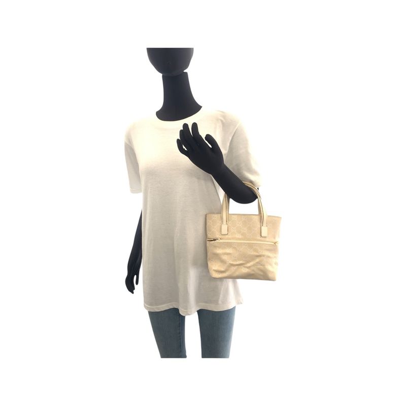 Gucci Beige Ivory GG Canvas 002.1079 Tote Handbag — view 7