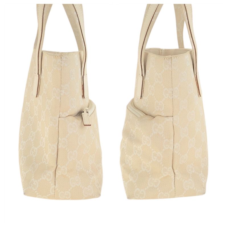Gucci Beige Ivory GG Canvas 002.1079 Tote Handbag — view 8