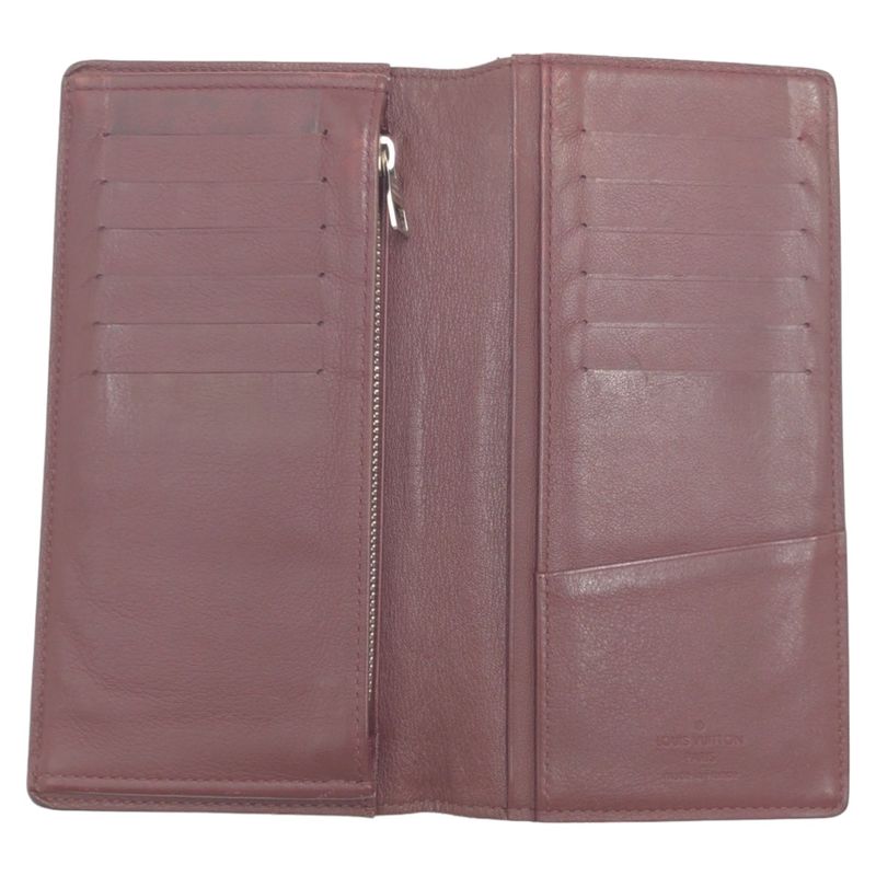 Louis Vuitton Taurillon Portefeuille Brazza Brown Silver Hardware Leather — view 8