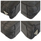 Prada Tessuto Triangle Logo Plate Black Silver Hardware Nylon Tote Bag — view 3