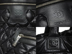 Chanel Coco Cocoon Small Tote Handbag CC Logo Black Silver — view 5