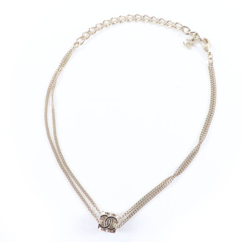 Chanel A22K Coco Mark Cube Necklace Pendant Accessory Gold Weight — view 3