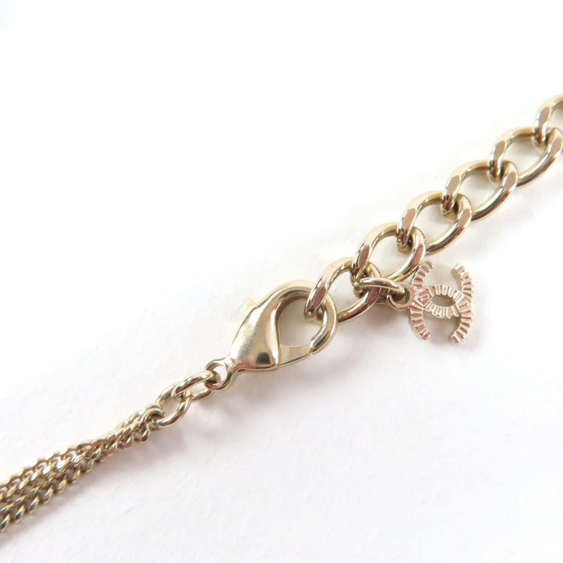 Chanel A22K Coco Mark Cube Necklace Pendant Accessory Gold Weight — view 7