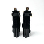Louis Vuitton Silhouette Line Monogram Boots Short Shoes Suede Black — view 5