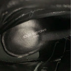 Louis Vuitton Silhouette Line Monogram Boots Short Shoes Suede Black — view 7