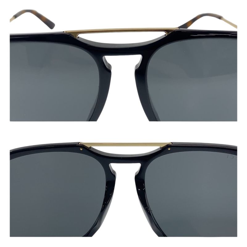 Gucci Black Brown Gold Hardware Acetate GG0321 S 001 5519 145 Sunglasses — view 7