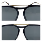 Gucci Black Brown Gold Hardware Acetate GG0321 S 001 5519 145 Sunglasses — view 7