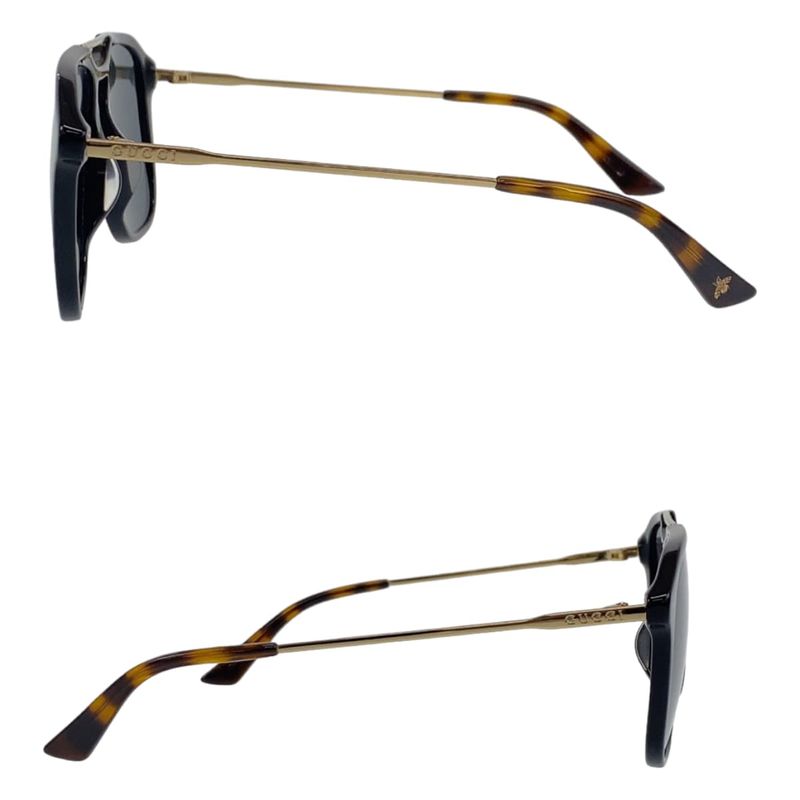 Gucci Black Brown Gold Hardware Acetate GG0321 S 001 5519 145 Sunglasses — view 6