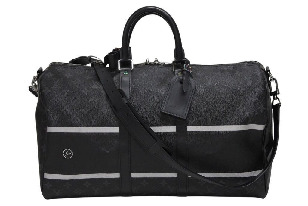Louis Vuitton Boston Bag Keepall Bandouliere 45 Hiroshi Fujiwara Fragment Black