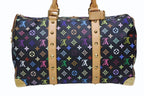 Louis Vuitton Keepall 45 Boston Bag Black Takashi Murakami Multicolor — view 3