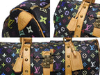 Louis Vuitton Keepall 45 Boston Bag Black Takashi Murakami Multicolor — view 5