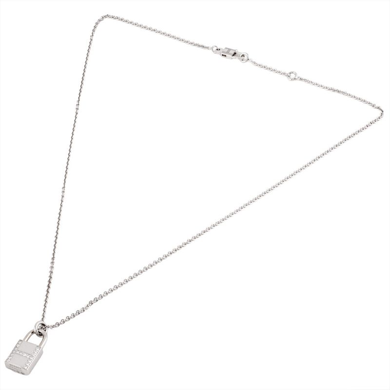 Hermes Amulet Cadenas Necklace 18K White Gold 9.4 g Diamond — view 5