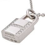 Hermes Amulet Cadenas Necklace 18K White Gold 9.4 g Diamond — view 3